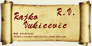 Rajko Vukičević vizit kartica